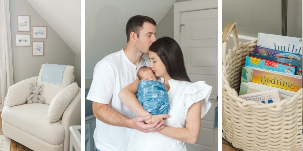 Special details during their in-home newborn session in Kentucky